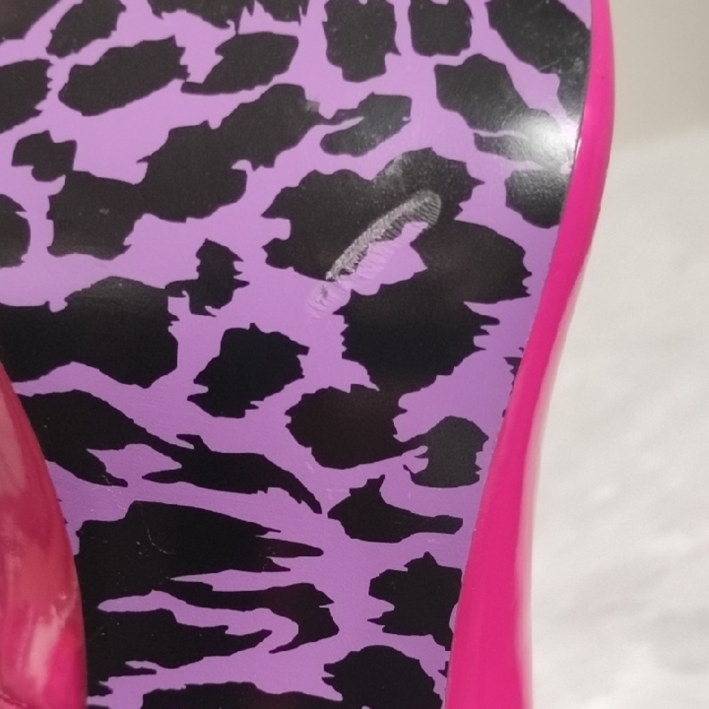 Betsey Johnson Betseyville Pink Peep-Toe Retro Pinup  Feminine Coquette Girl - Picture 15 of 16